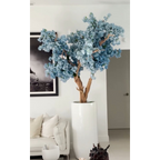 Matte White St. Tropez Vase with Blue Cherry Blossom Release