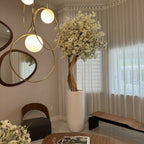 Matt Beige St. Tropez Vase with White Cherry Blossom Tree
