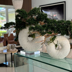 Large Eternity Vase with Hanging Bonsai and Floating Wood