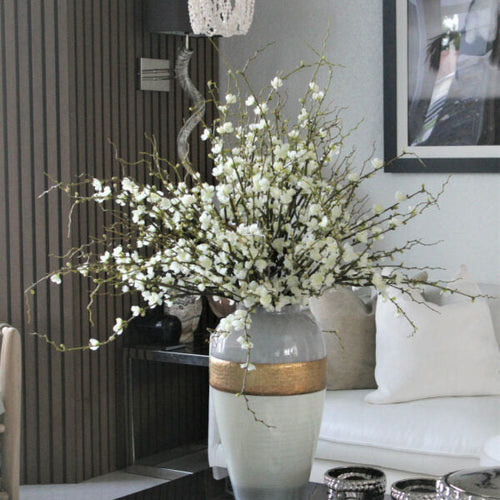 "Goddess" Vase with Cherry Blossom Branches