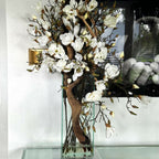 White Magnolia Vase in Modern Home 20"