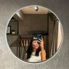 Slim Round Mirror with LED 60x60