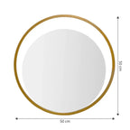 Glam Round Mirror 50x50cm